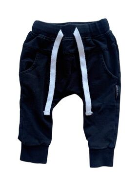 Little Bipsy Black Joggers Size 6-12M